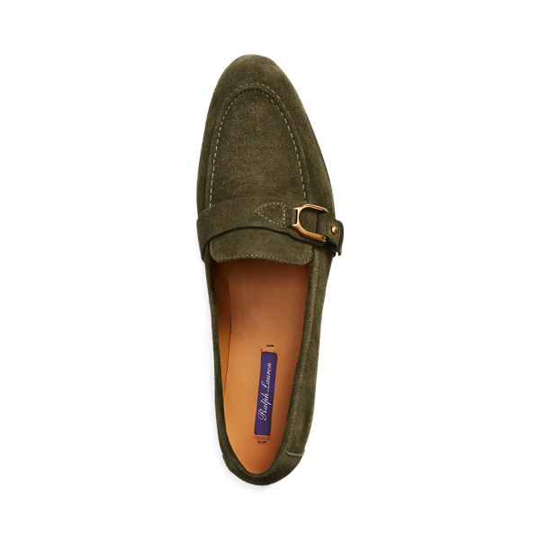 Olive Audrey Welington Calf-Suede Loafer Ralph Lauren Collection 4