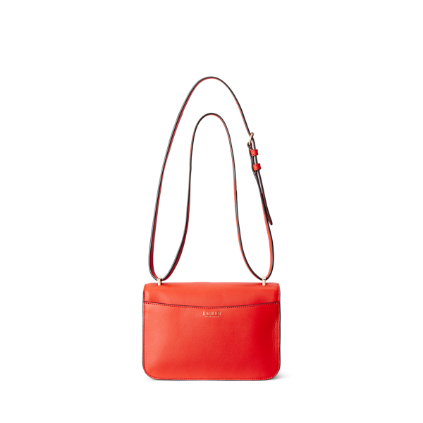 Borsa Sophee media in pelle Lauren in Mandarino intenso 3