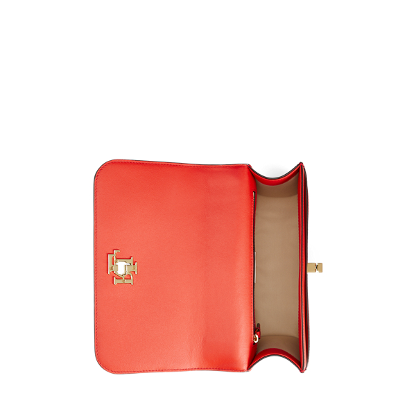 Borsa Sophee media in pelle Lauren in Mandarino intenso 4