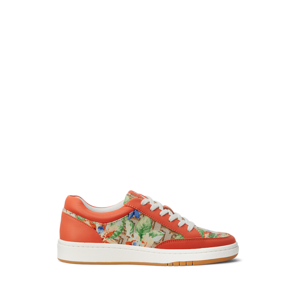 Baskets Hailey en jacquard &agrave; logo fleuri Lauren en 1