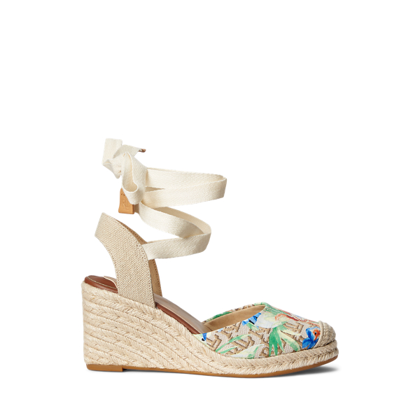 Jacquard espadrille met paislee-monogram Lauren in 1