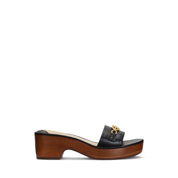 Black Roxanne Nappa Leather Sandal Lauren for summer 1
