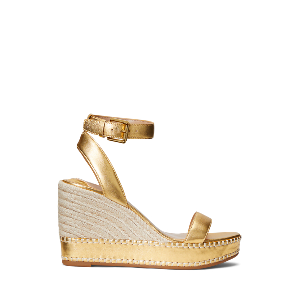 Hilarie Metallic Leather Espadrille Lauren 1