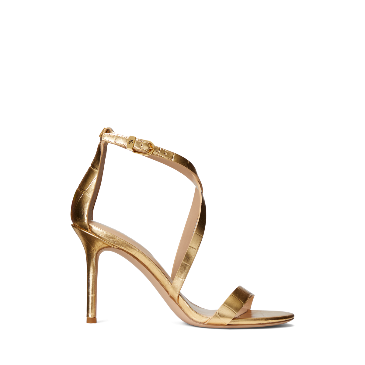 【LAUREN RALPH LAUREN】GABRIELEメタリックレザーサンダル Gabriele Metallic Leather Sandal | Ralph Lauren