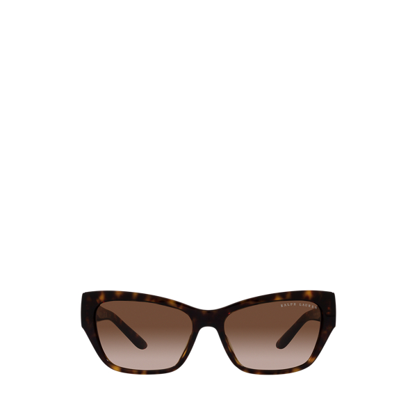 Shiny Dark Havana Stirrup Grace Butterfly Sunglasses Ralph Lauren 2