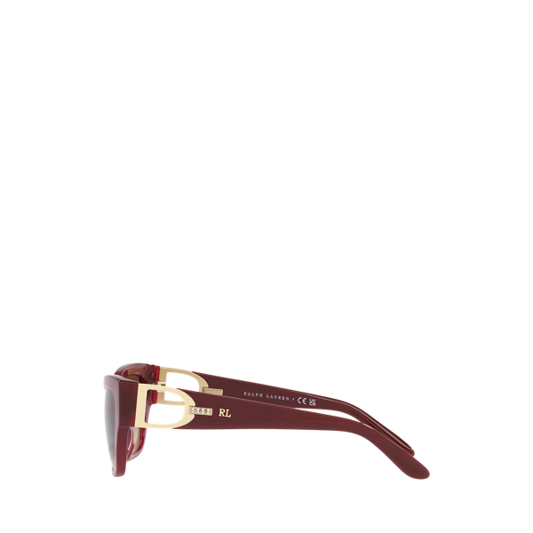 Sonnenbrille Grace in Schmetterlingsform Ralph Lauren in Gl&auml;nzendes Opalburgunder 3