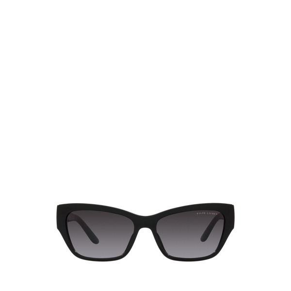 Shiny Black Stirrup Grace Butterfly Sunglasses Ralph Lauren 2