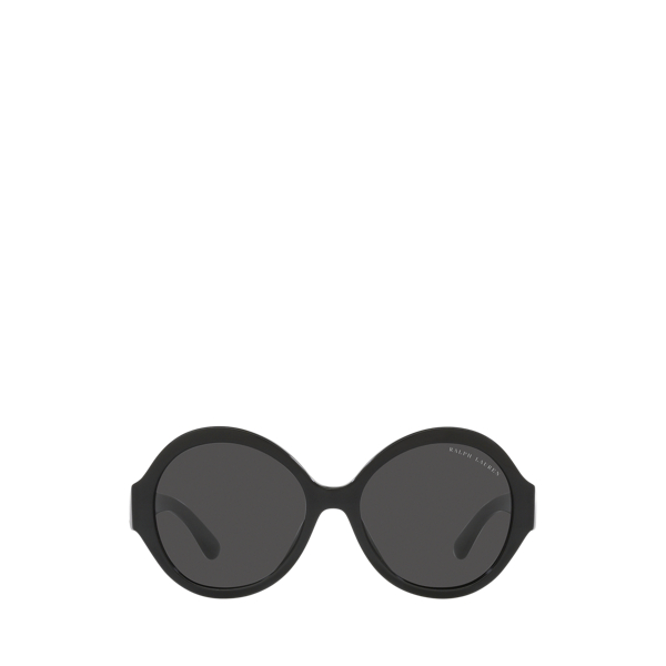 Shiny Black RL Farrah Round Sunglasses Ralph Lauren 2