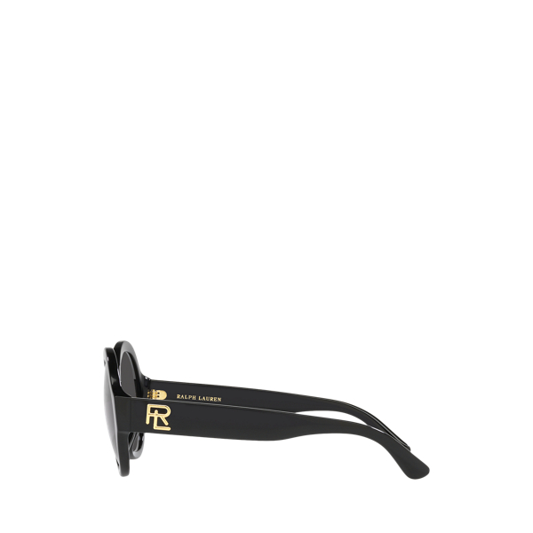 Shiny Black RL Farrah Round Sunglasses Ralph Lauren 3