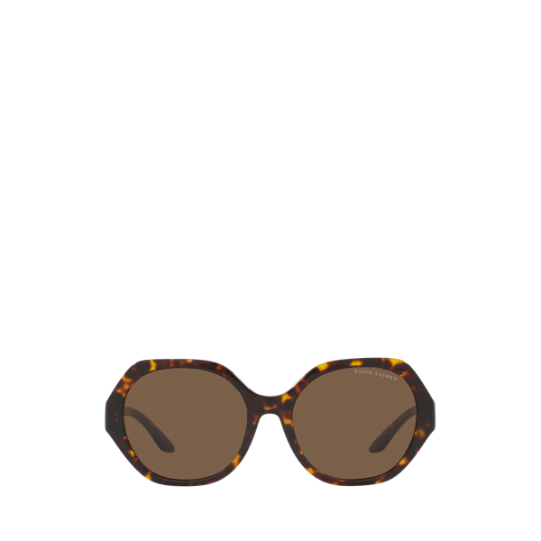 Shiny Dark Havana Ralph&rsquo;s Club Round Sunglasses Ralph Lauren 2