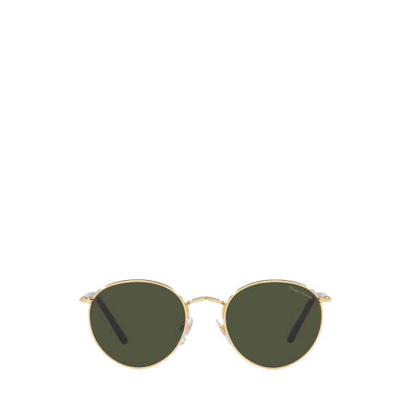Shiny Pale Gold Deco Ascot Sunglasses Ralph Lauren 2