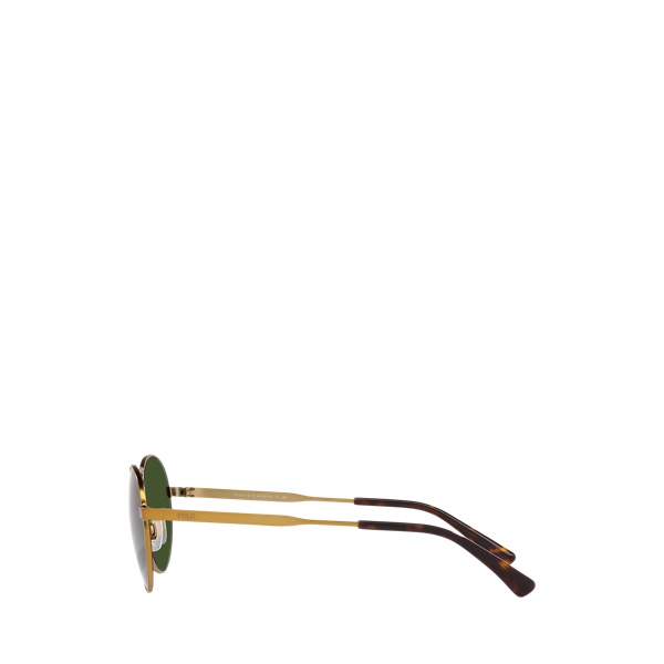 Semishiny Brass Retro Round Metal Sunglasses Polo Ralph Lauren 3