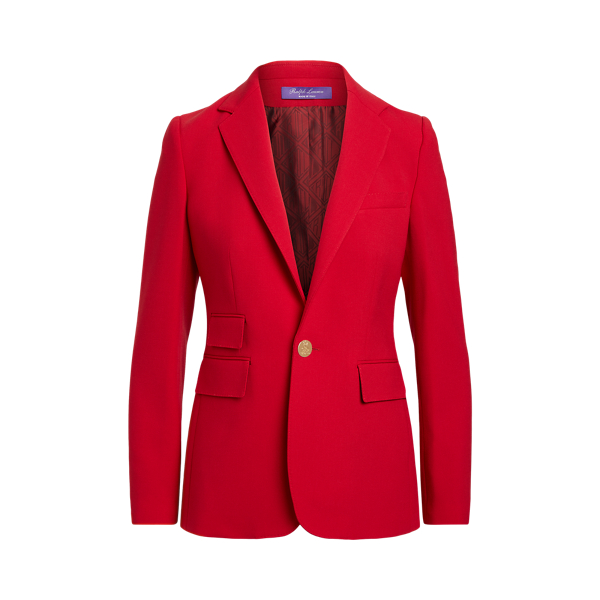 Casaco em crepe de l&atilde; Parker Ralph Lauren Collection em 1