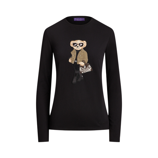 T-shirt utilitaire Polo Bear coton Ralph Lauren Collection en Black 2