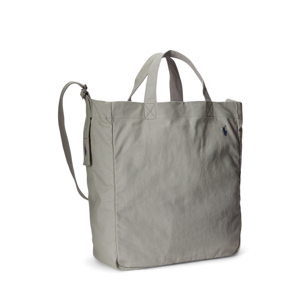 Grey Fog Canvas Shopper Tote Polo Ralph Lauren 3