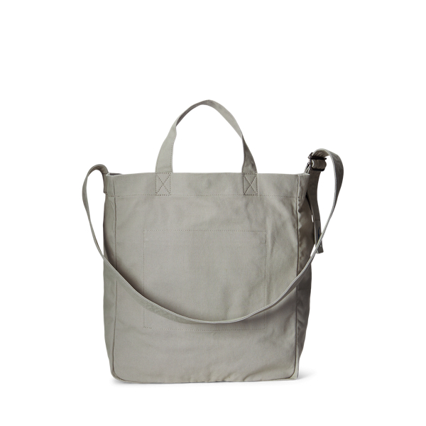 Grey Fog Canvas Shopper Tote Polo Ralph Lauren 4