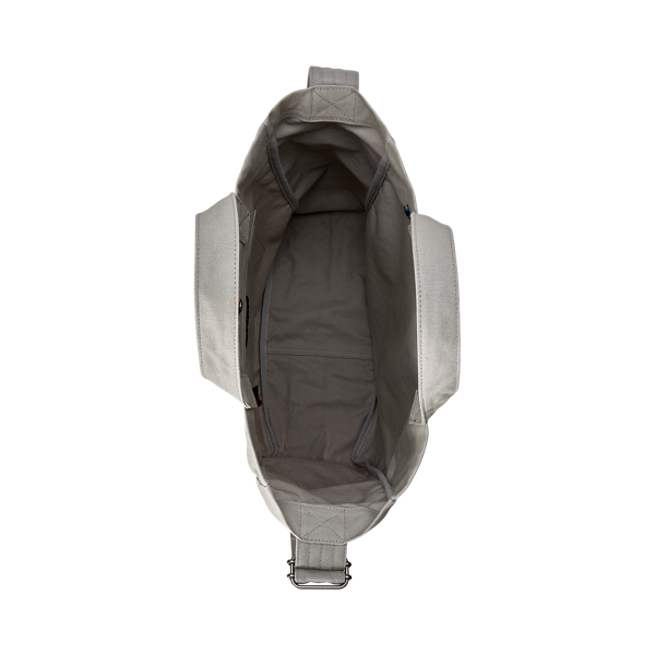 Grey Fog Canvas Shopper Tote Polo Ralph Lauren 5