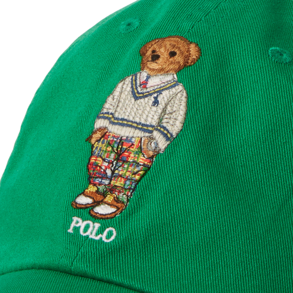 Twill-Baseballkappe mit Polo Bear Polo Ralph Lauren in Billardgr&uuml;n 3