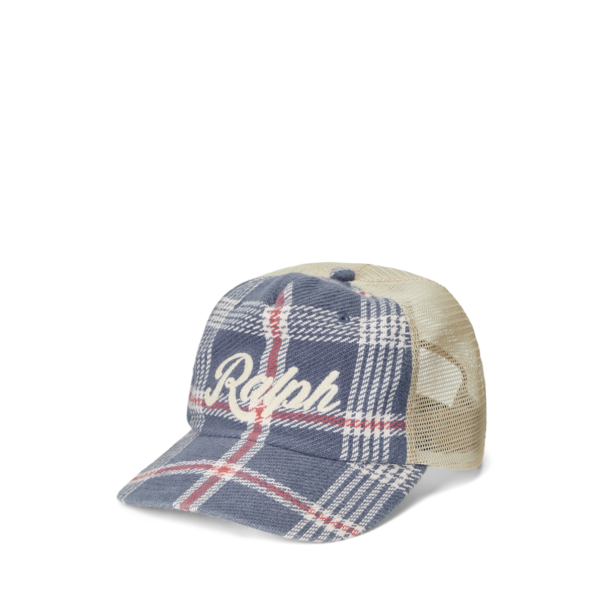 ◆POLO RALPH LAUREN◆EMBROIDERED PLAID TRUCKER CAP 送料込 Embroidered Plaid Trucker Cap