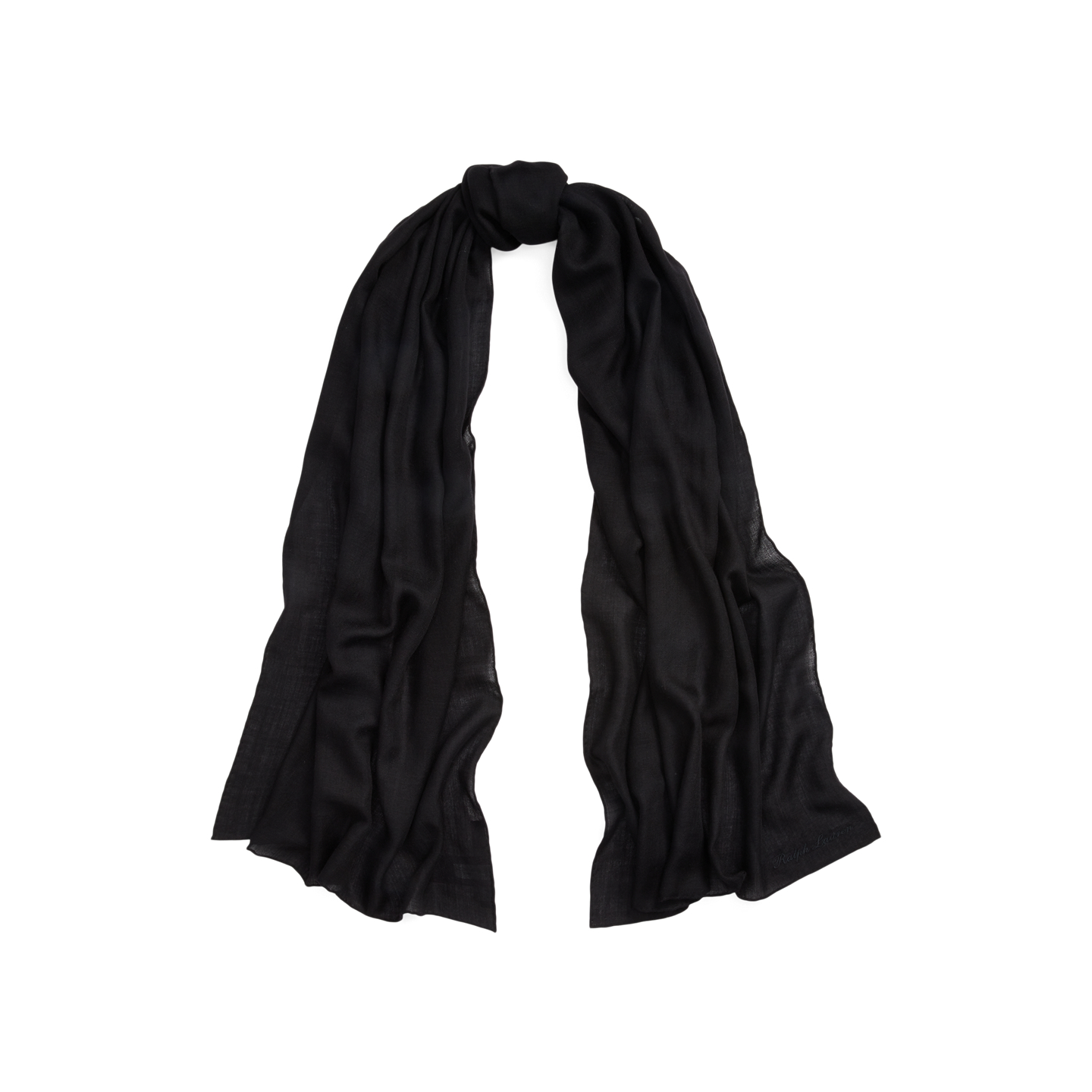 Женский шарф Ralph Lauren Cashmere Pashmina, цвет: Чёрный — фото 2
