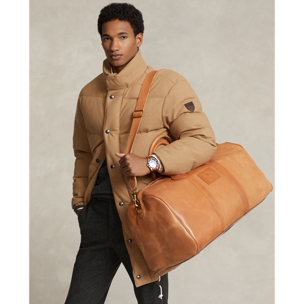 Tan Heritage Leather Duffel Polo Ralph Lauren 7