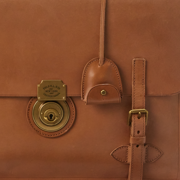 Polo ralph lauren leather briefcase hotsell