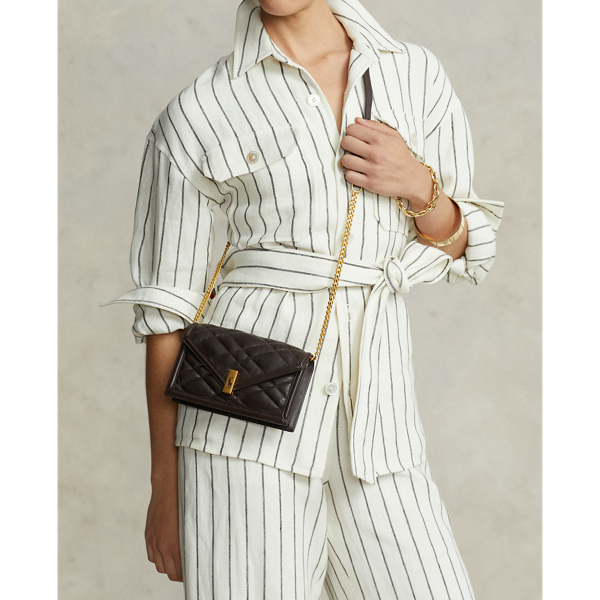 Tobacco Polo ID Quilted Chain Wallet & Bag Polo Ralph Lauren 7