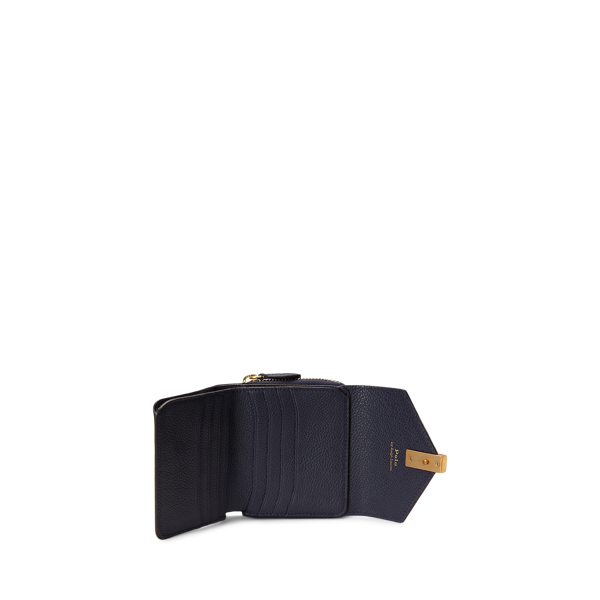 Midnight Navy Polo ID Leather Compact Wallet Polo Ralph Lauren 4