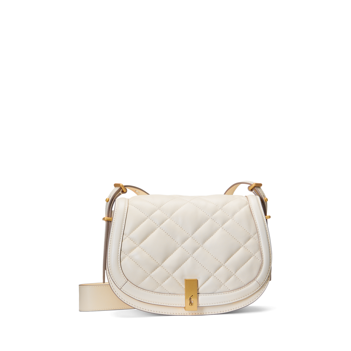 Polo ID Quilted Leather Saddle Bag | Ralph Lauren Polo ID Quilted Leather Saddle Bag | Ralph Lauren