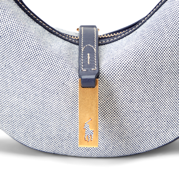 Navy/Cream Polo ID Canvas-Leather Mini Shoulder Bag Polo Ralph Lauren 6