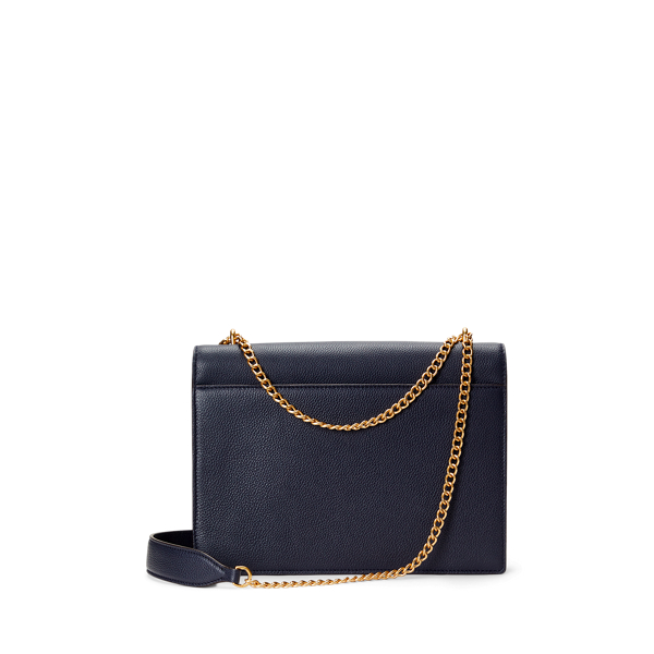 Midnight Navy Polo ID Leather Envelope Chain Bag Polo Ralph Lauren 4