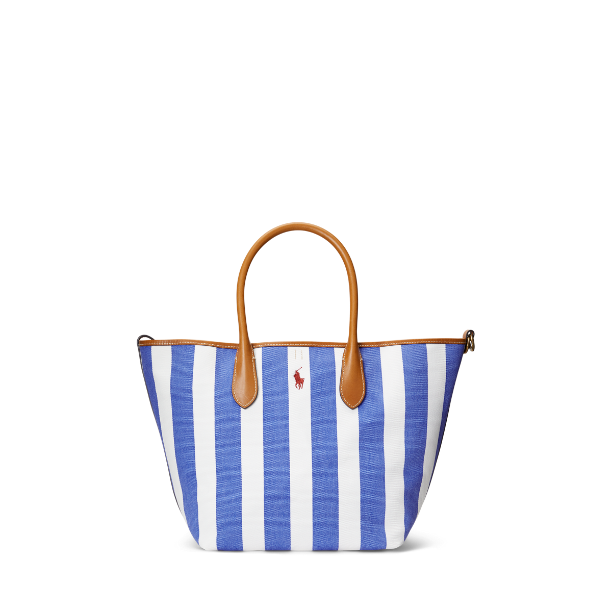 【ALEMAIS】Stripe Polo Canvas Medium Tote Polo Ralph Lauren Striped Canvas Medium Bellport Tote