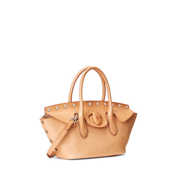 Natural Bellport Studded Vachetta Satchel Polo Ralph Lauren 3