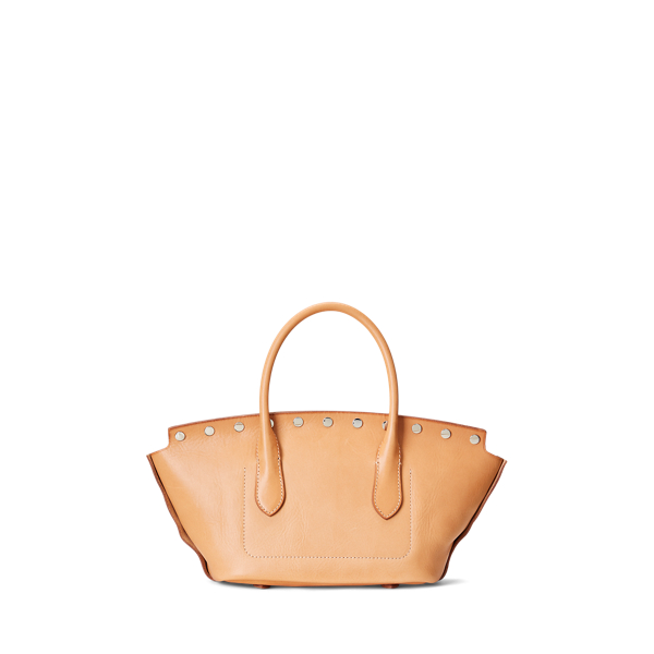 Natural Bellport Studded Vachetta Satchel Polo Ralph Lauren 4