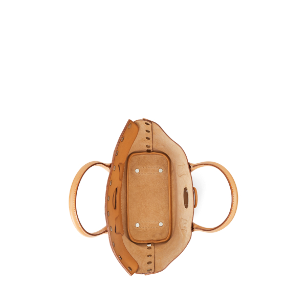 Natural Bellport Studded Vachetta Satchel Polo Ralph Lauren 5