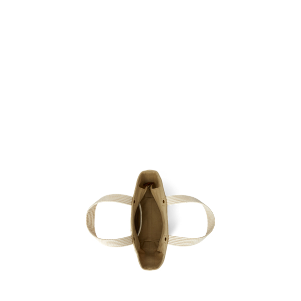 Dune Tan Canvas Mini Polo Bear Tote Polo Ralph Lauren 5