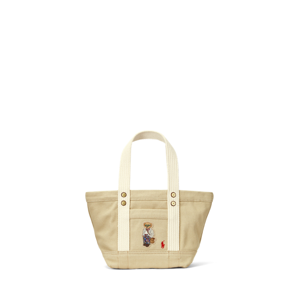 Canvas Mini Polo Bear Tote