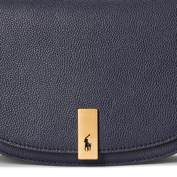 Midnight Navy Polo ID Leather Saddle Bag Polo Ralph Lauren 6