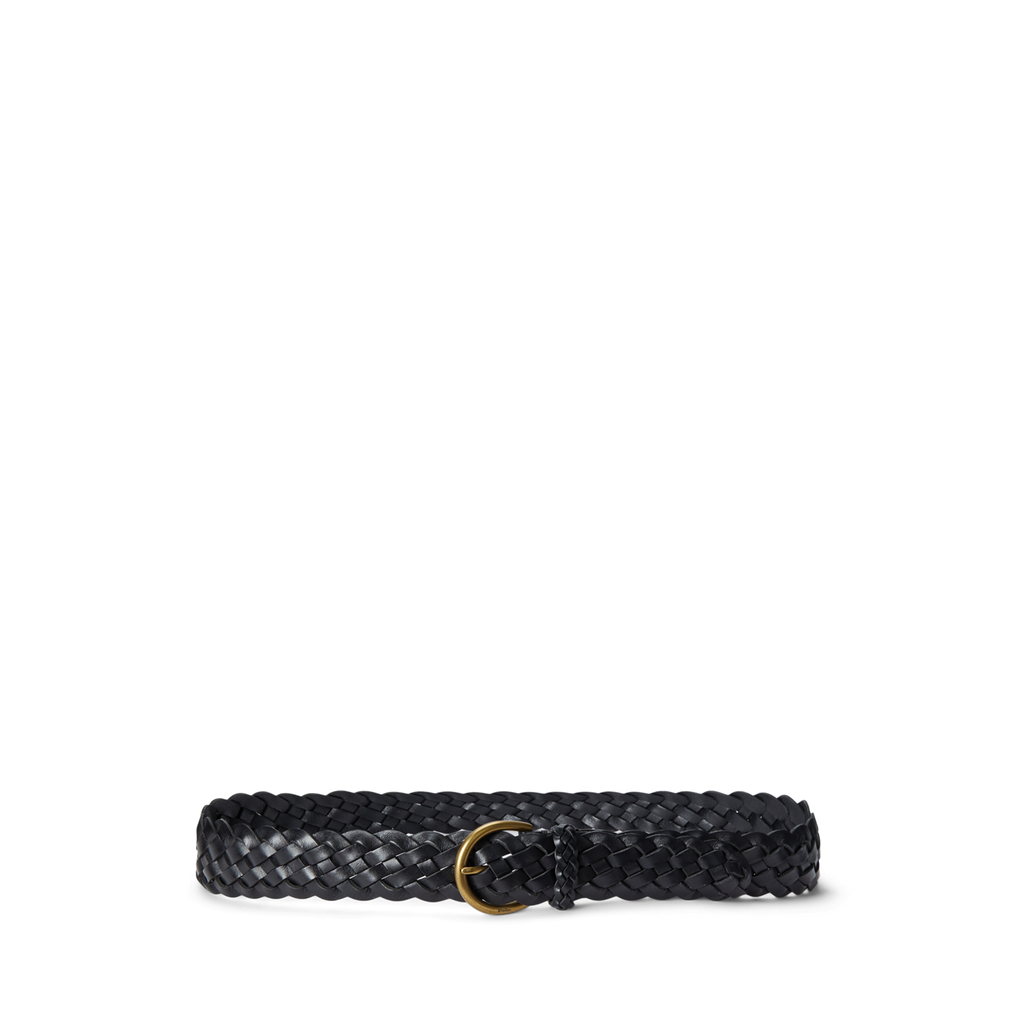 Женский ремень Ralph Lauren Braided Calfskin Belt, цвет: Чёрный — фото 3