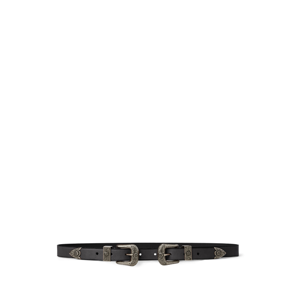 Ceinture western a deux boucles vachette pour femme Ralph Lauren FR