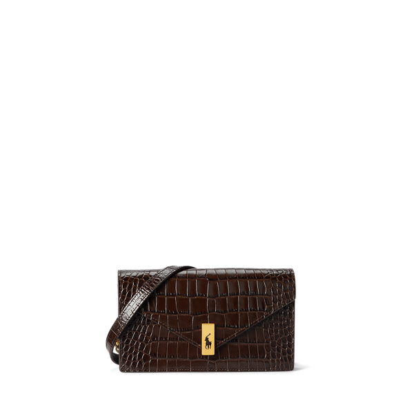 Polo ID Croc Embossed Chain Wallet Bag for Women Ralph Lauren UK