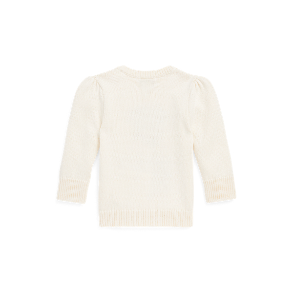 Baumwollpullover mit Polo Bear Baby Girl in Clubhouse-Creme 2