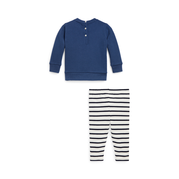 Ensemble sweat et legging Polo Bear Baby Girl en Night Navy/White Multi 2