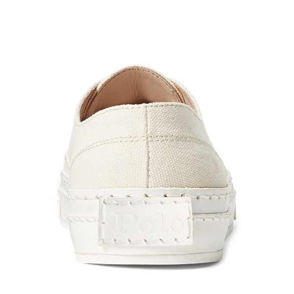 Natural Cotton Canvas Low-Top Trainers Polo Ralph Lauren 3