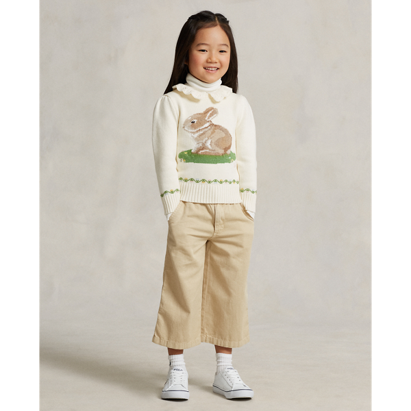 Pullover mit H&auml;schenintarsie Girls 1.5-6.5 Years in Clubhouse-Creme 4