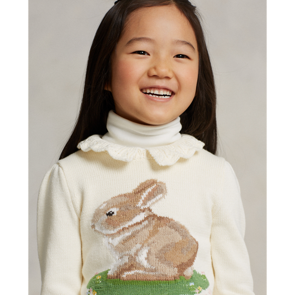 Pullover mit H&auml;schenintarsie Girls 1.5-6.5 Years in Clubhouse-Creme 5