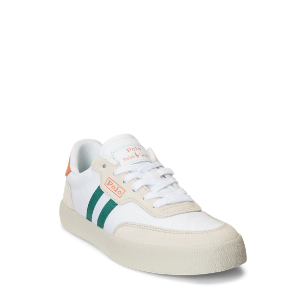 White/Green/Orange Court Striped Trainer Polo Ralph Lauren 2