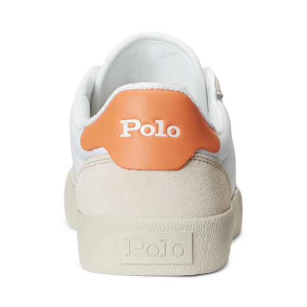 White/Green/Orange Court Striped Trainer Polo Ralph Lauren 3