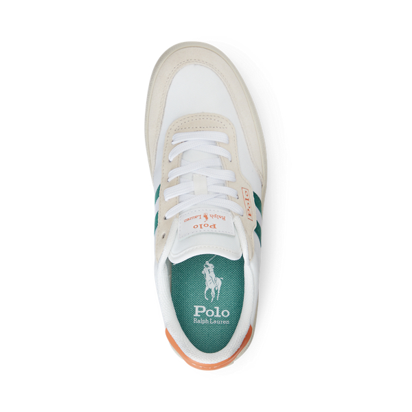 White/Green/Orange Court Striped Trainer Polo Ralph Lauren 4