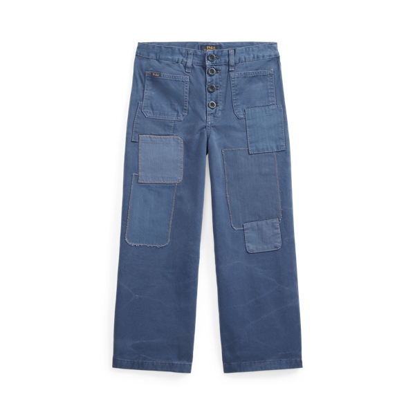 Weite Patchwork-Hose aus Baumwolltwill Girls 7-14 Years in 1